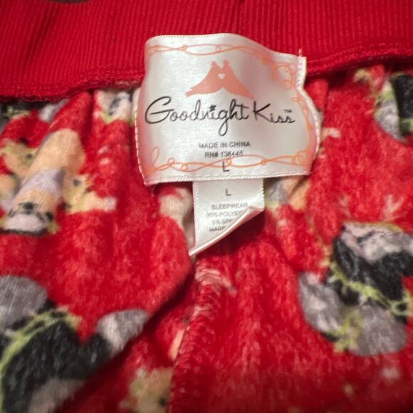 Goodnight Kiss Warm Soft Sloth Pijama Jogger Pants Size L - Picture 7 of 7
